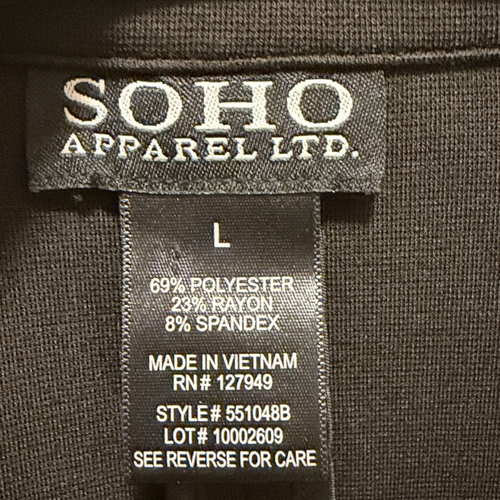 Soho Apparel Classic Black Women's Blazer - Picture 3 of 3